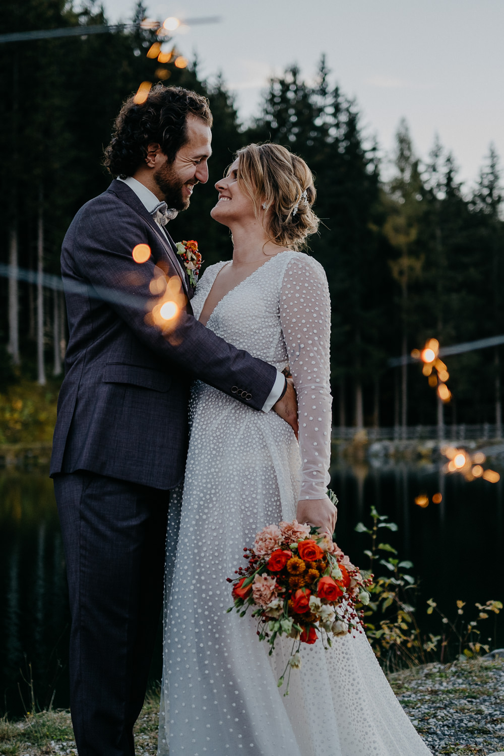 Photo of Couple Walking on Paved Pathway